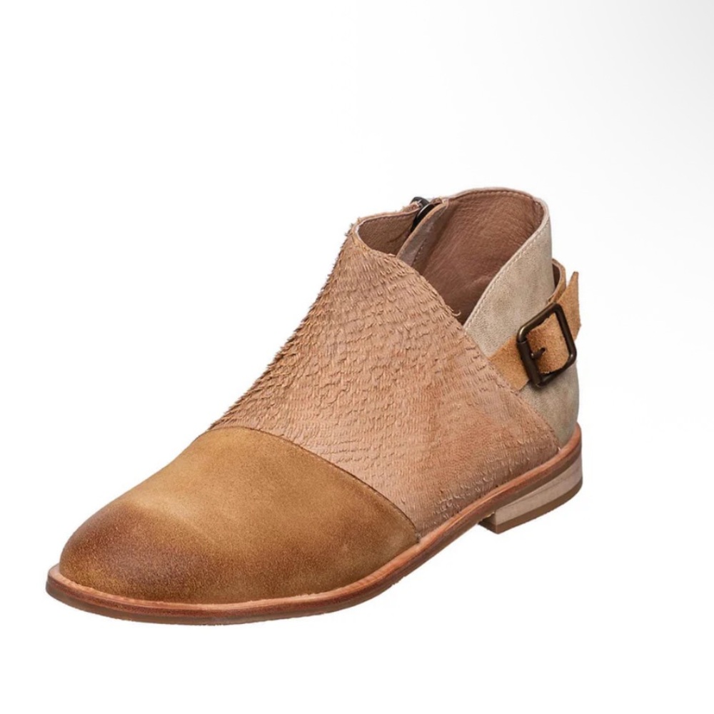 Antelope Tan and Brown Ankle Booties